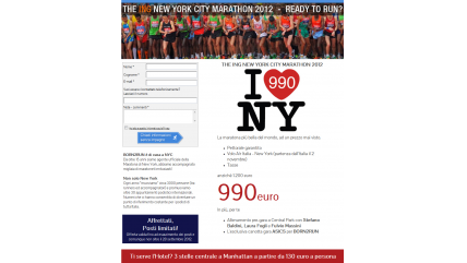 Landing page Maratona di New York 2012