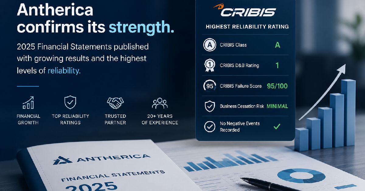 Antherica achieves the highest CRIBIS reliability rating and closes ...